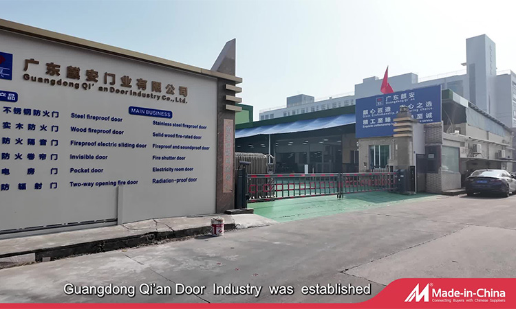 Qi An steel fire doors factory production line, BS EN UL certified fire-rated doors