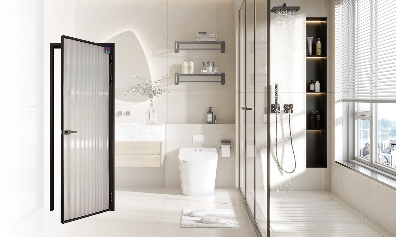 Wood Door with Metal Frame